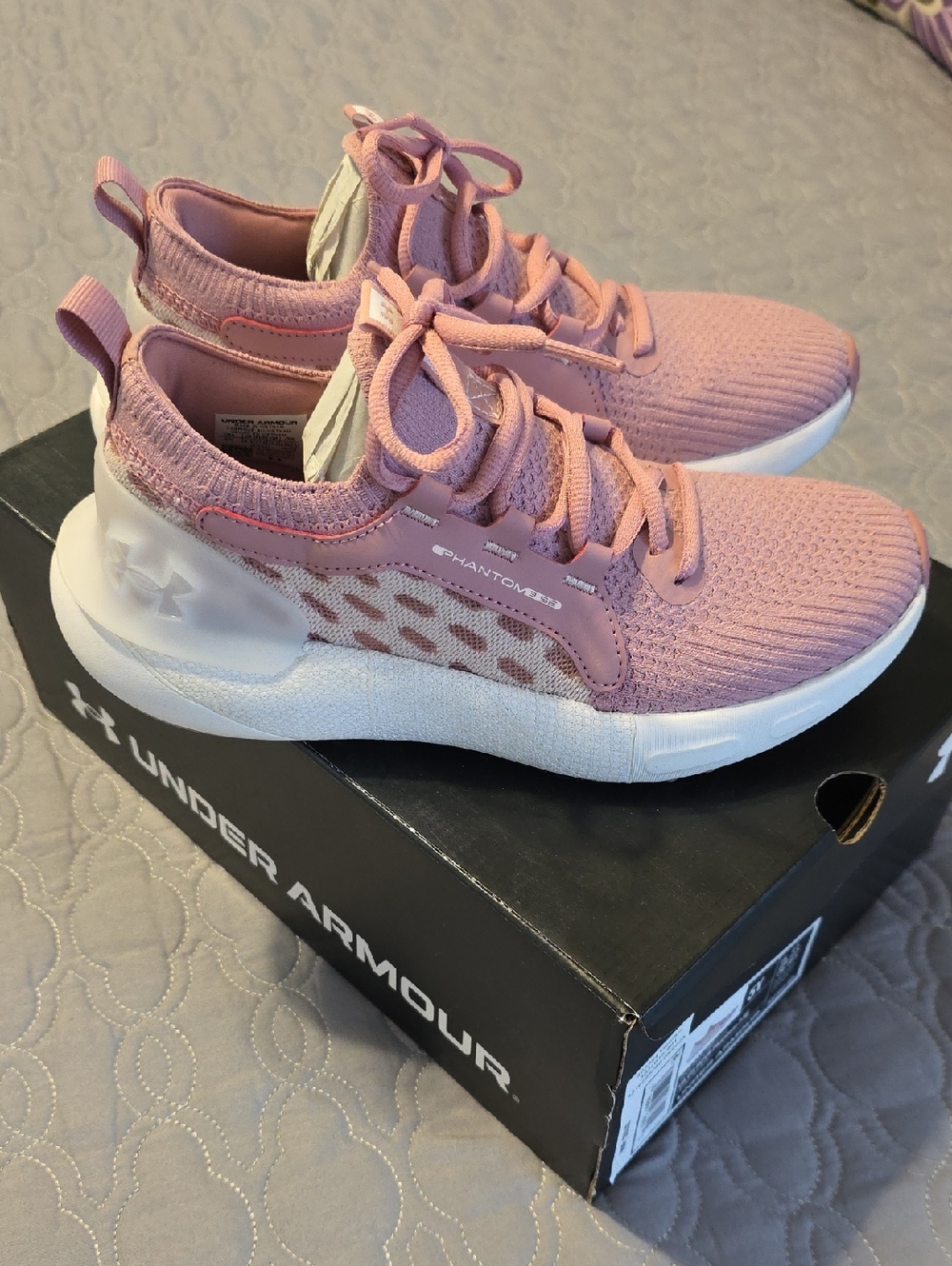 Under Armour Pink Knit Athletic Sneakers